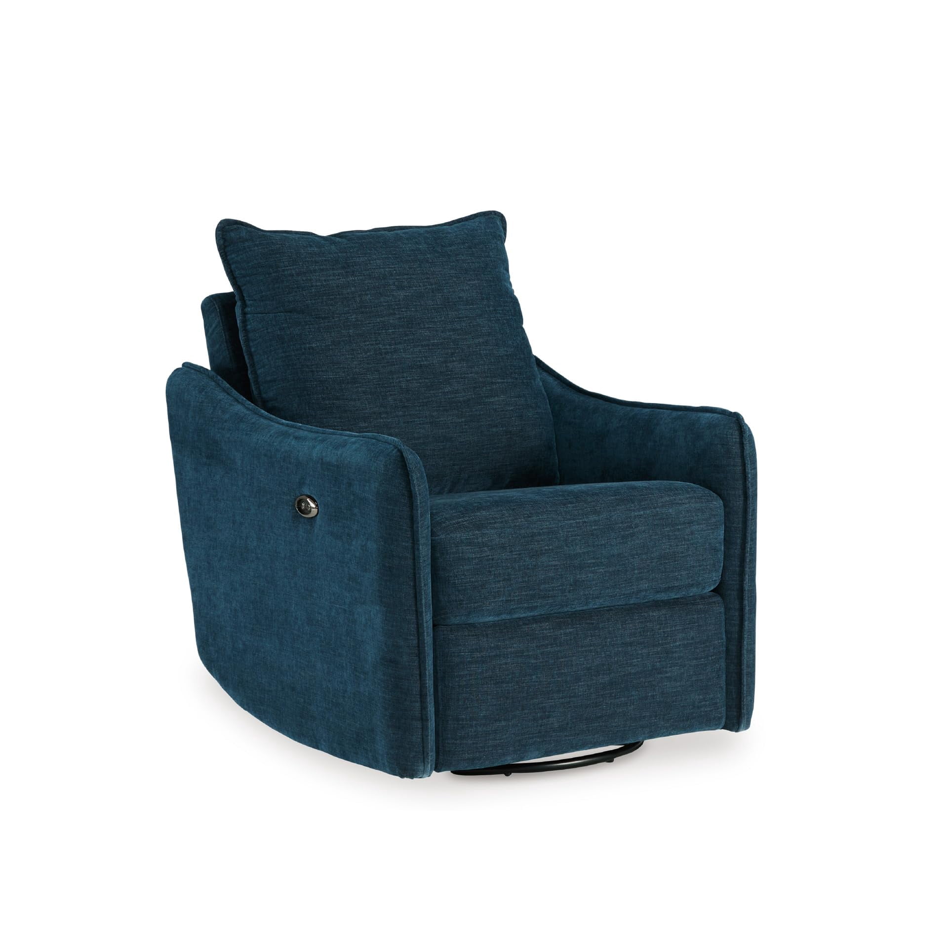 Signature Design by Ashley McBurg Navy Swivel Power Recliner