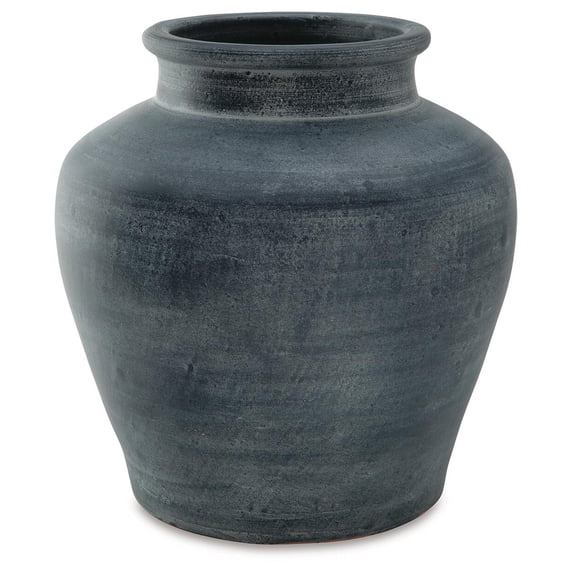 Signature Design by Ashley Meadie Vase, Distressed Blue