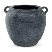 Signature Design by Ashley Meadie Terra Cotta Vase, Distressed Blue Finish, Decorative Accent Vase