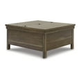 thumbnail image 1 of Signature Design by Ashley Moriville Rustic Hinged and Lift Top Cocktail Table with Hidden Storage, Light Brown, 1 of 9