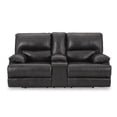 thumbnail image 1 of Signature Design by Ashley Mountainous Black Power Reclining Loveseat, 1 of 16