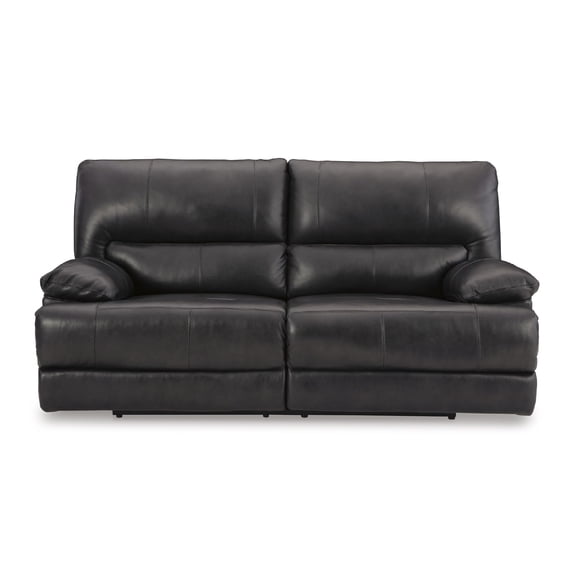 Signature Design by Ashley Mountainous Black Power Reclining Sofa