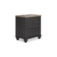 thumbnail image 1 of Signature Design by Ashley Nanforth Traditional 2 Drawer Nightstand with USB Charging Ports, Two-Tone Brown, 1 of 9