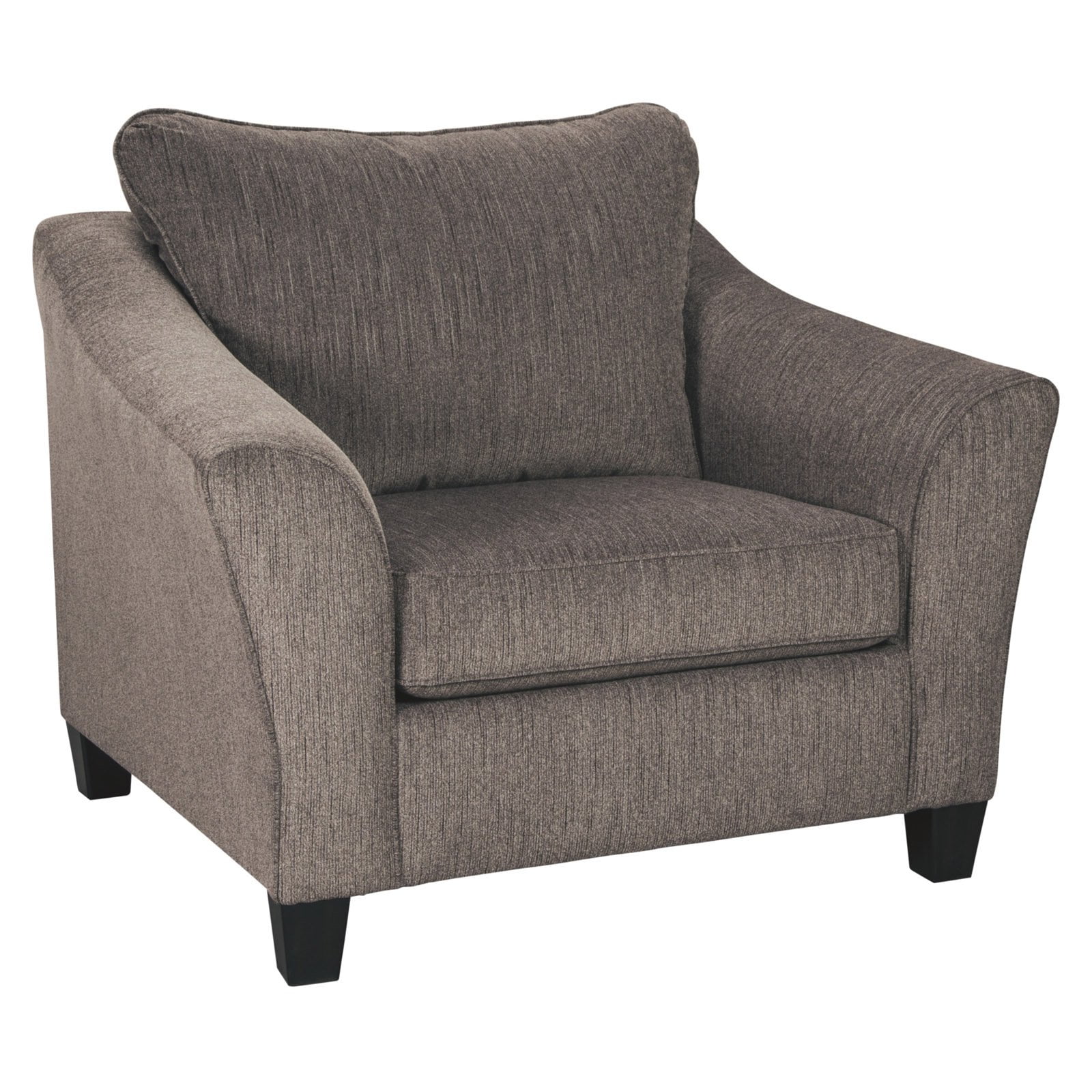 Modern Slate Gray Microfiber Oversized Armchair 47"