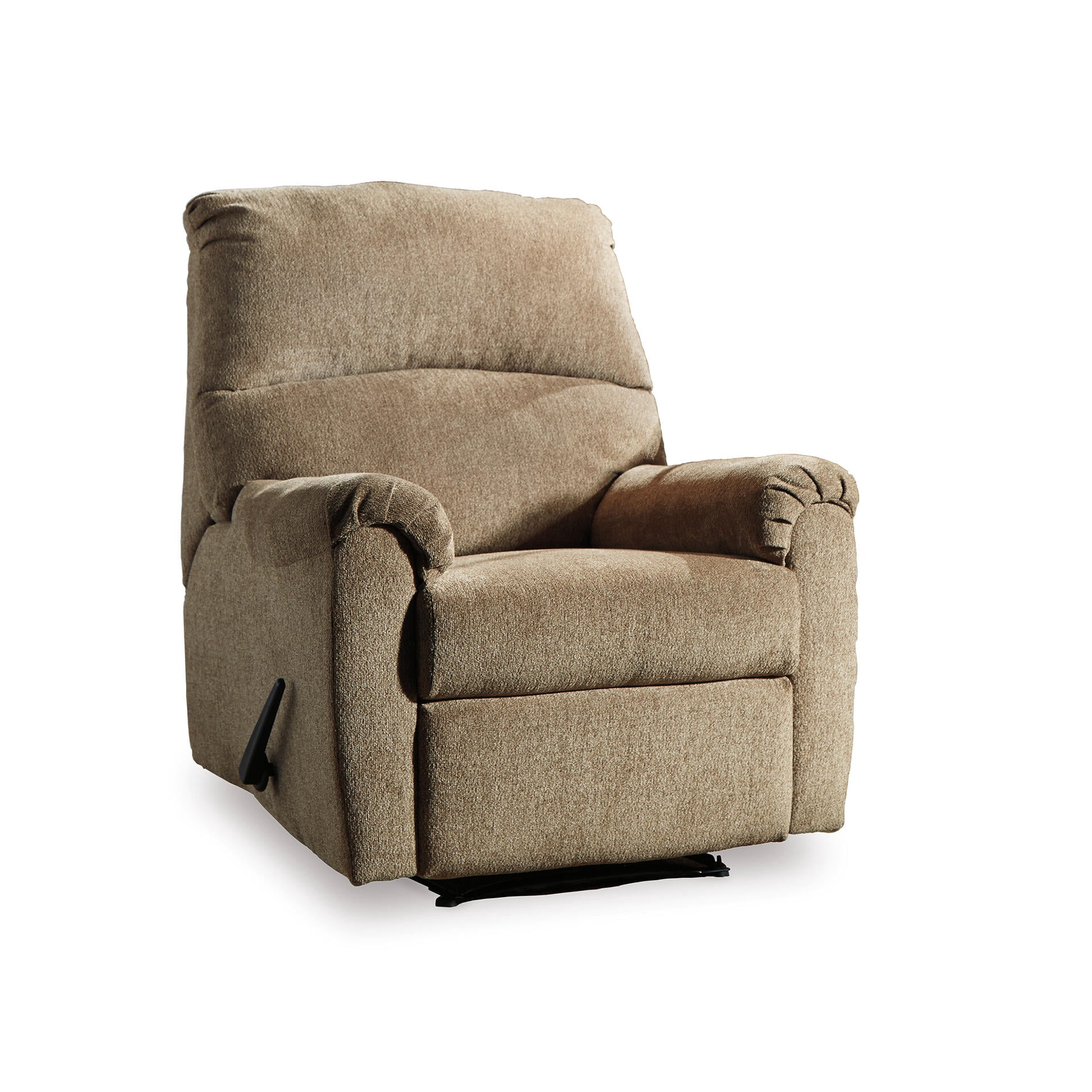 Signature Design by Ashley Nerviano Zero Wall Recliner, Mocha Textured Fabric, Space-Saving Wall Hugger Reclining Chair for Small Spaces Living Room