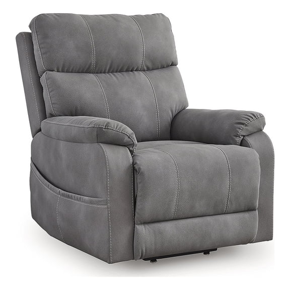 Signature Design by Ashley Next-Gen Durapella Gray Power Lift Recliner