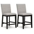 thumbnail image 1 of Signature Design by Ashley Neymorton Upholstered Counter Height Barstool in Dark Grayish Brown, Set of 2, 1 of 7