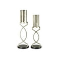 thumbnail image 1 of Signature Design by Ashley Odele Silver Finish Candle Holder - Set of 2, 1 of 6