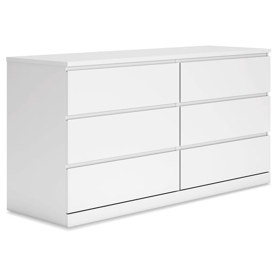 Signature Design by Ashley Onita Modern 6 Drawer Dresser, White