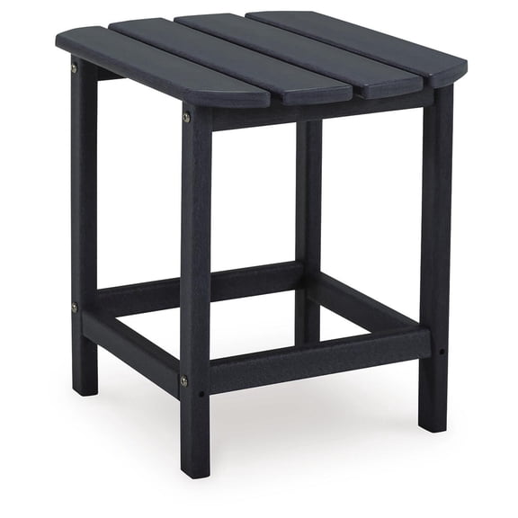 Signature Design by Ashley Outdoor Sundown Treasure HDPE End Table, Black