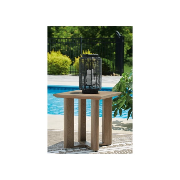 Signature Design by Ashley Pampas Thistle Outdoor End Table