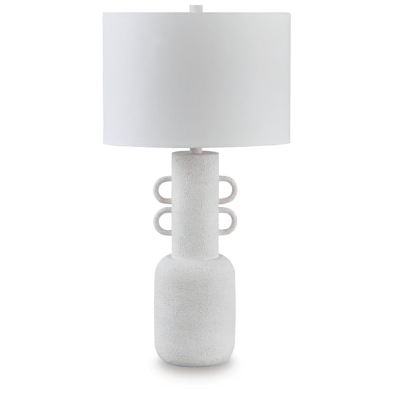 Signature Design by Ashley Perringhill Table Lamp, Distressed White, 31" Tall, Modern Accent Light