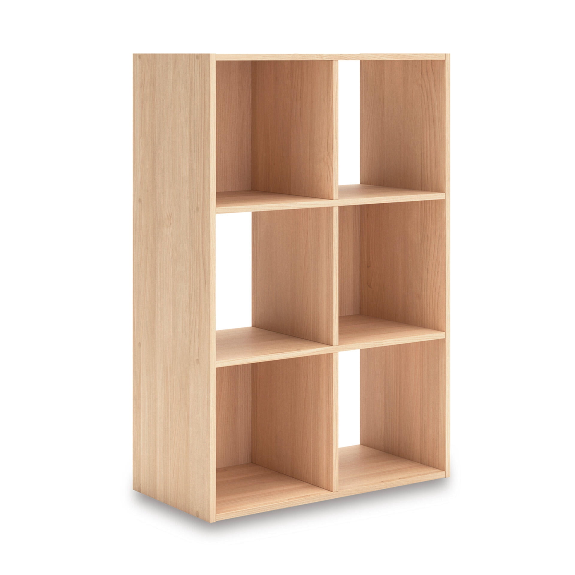 Signature Design by Ashley Piperton 6 Cube Storage Organizer with Natural Tan Finish