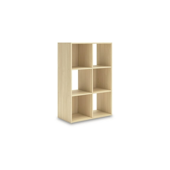 Signature Design by Ashley Piperton 6 Cube Storage Organizer with Natural Tan Finish