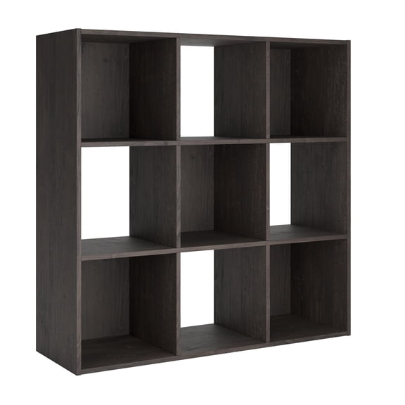 Signature Design by Ashley Piperton 9 Cube Storage Organizer with Charcoal Finish