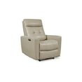 thumbnail image 1 of Signature Design by Ashley Pisgham Leather Power Recliner with Adjustable Easy View™ Headrest, Sand, 1 of 6