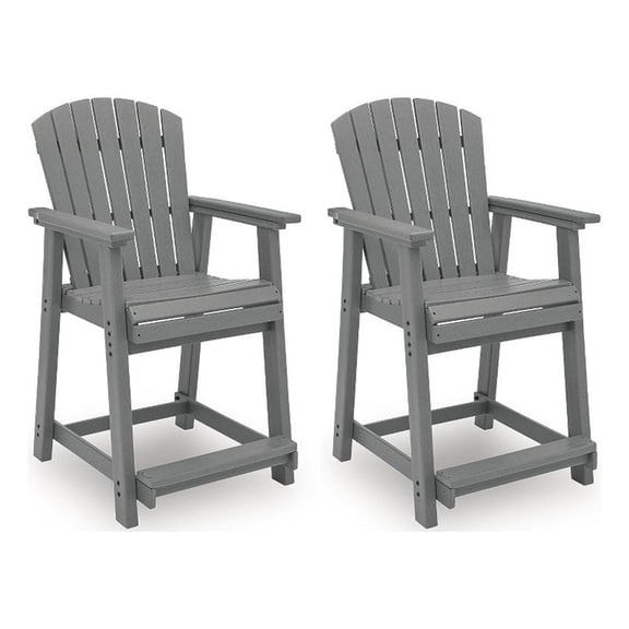 Signature Design by Ashley Plinth Verdigris Outdoor Bar Stool (Set of 2)