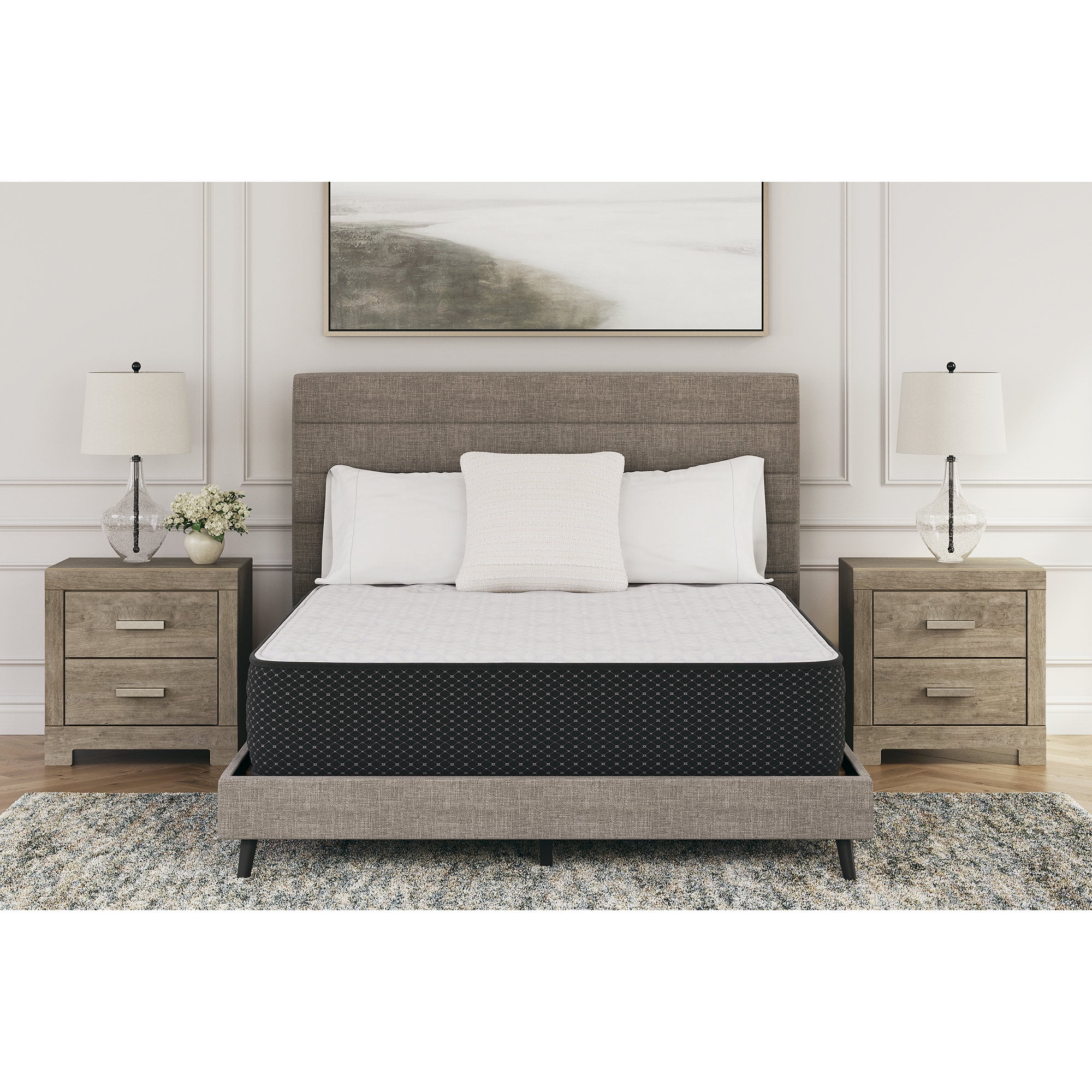 Queen White Gel Memory Foam Innerspring Mattress