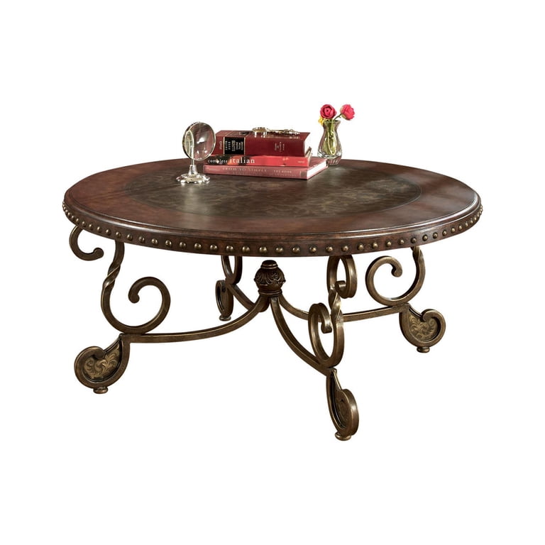 Signature Design by Ashley Rafferty Ornate Round Coffee Tabe with
