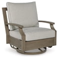 thumbnail image 1 of Signature Design by Ashley Rainier Ranch Outdoor Swivel Glider Chair with All Weather Foam Cushions, Beige (1 Chair Only), 1 of 8