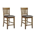 thumbnail image 1 of Signature Design by Ashley Ralene Counter Height Upholstered Barstool, Set of 2, Medium Brown, 1 of 6