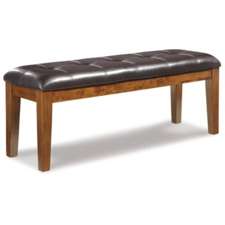 Signature Design by Ashley Ralene Tufted Upholstered Dining Room Bench, Medium Brown