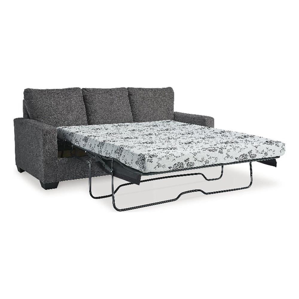 Pewter Gray Queen Memory Foam Sleeper Sofa with Removable Cushions
