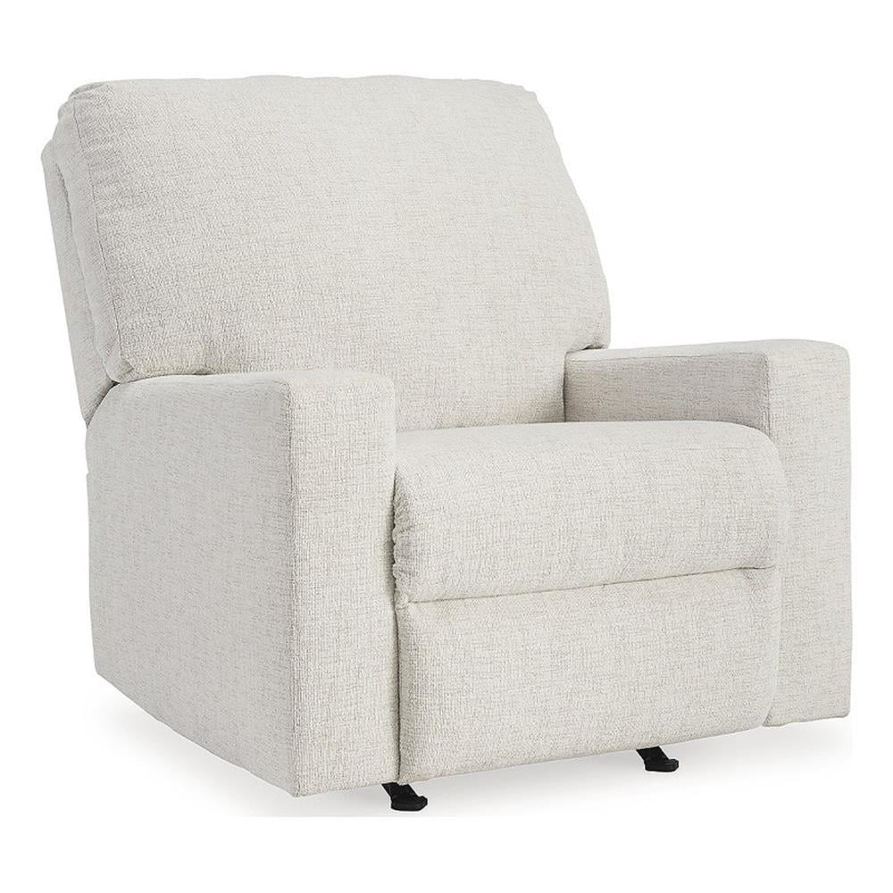 Snow White Polyester Contemporary Recliner Chair