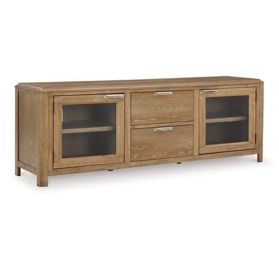 Signature Design by Ashley Rencott Light Brown 80" TV Stand for TVs up to 91"