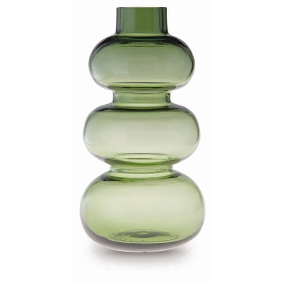 Signature Design by Ashley Renethorne 12" Glass Vase, Green Contemporary Decor