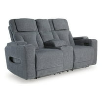 Signature Design by Ashley RiverTest Gray Power Reclining Loveseat with Console