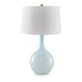 thumbnail image 1 of Signature Design by Ashley Rylanton Table Lamp, Aqua Glass, 26" Tall, Modern Accent Lighting, 1 of 6