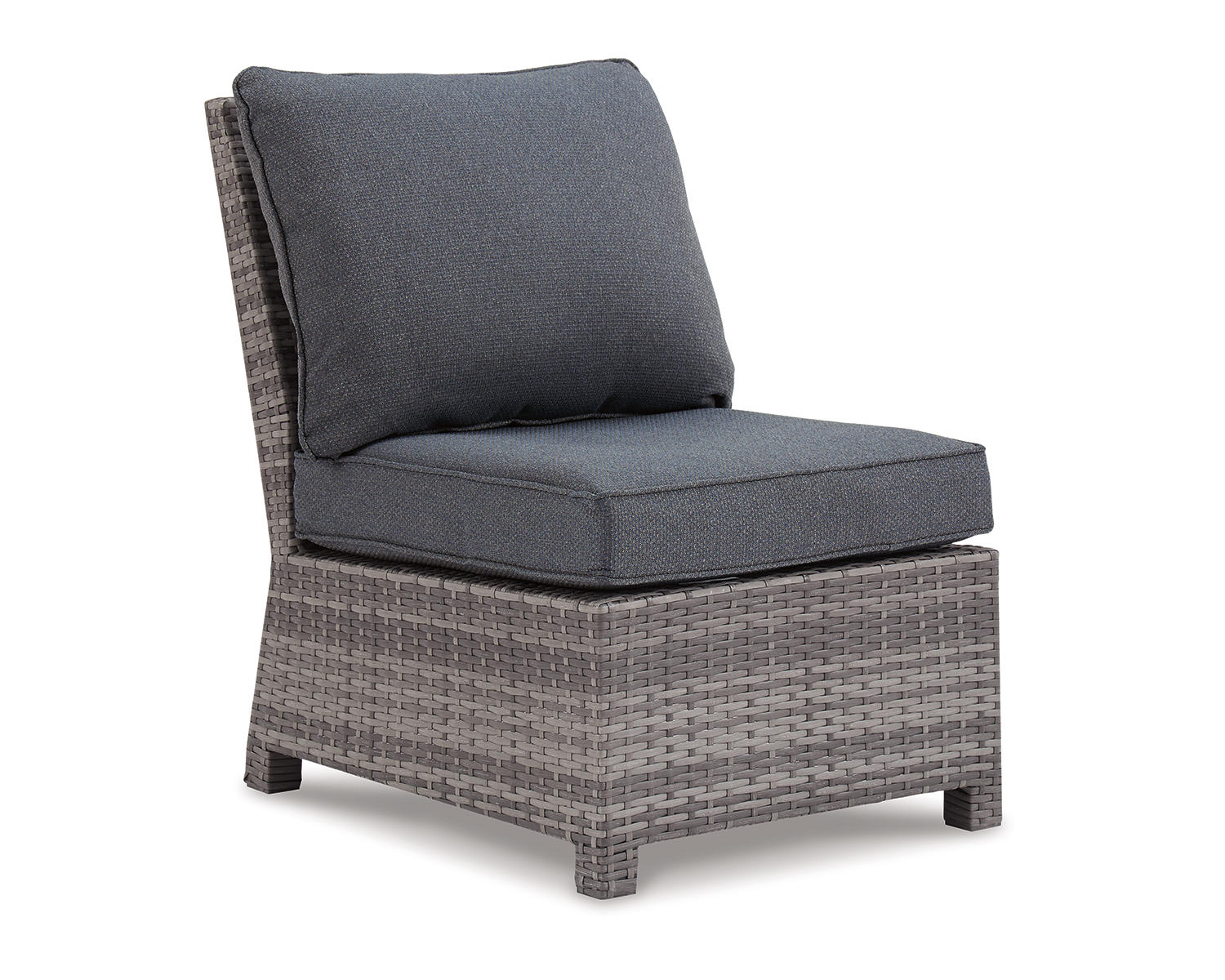 Signature Design by Ashley Salem Beach Outdoor Resin Wicker Armless Chair, Gray - image 1 of 6