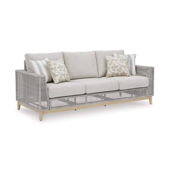 Signature Design by Ashley Seton Creek Gray Outdoor Sofa with Cushion