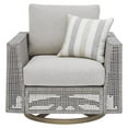 thumbnail image 1 of Signature Design by Ashley Seton Creek Gray Outdoor Swivel Lounge with Cushion, 1 of 6
