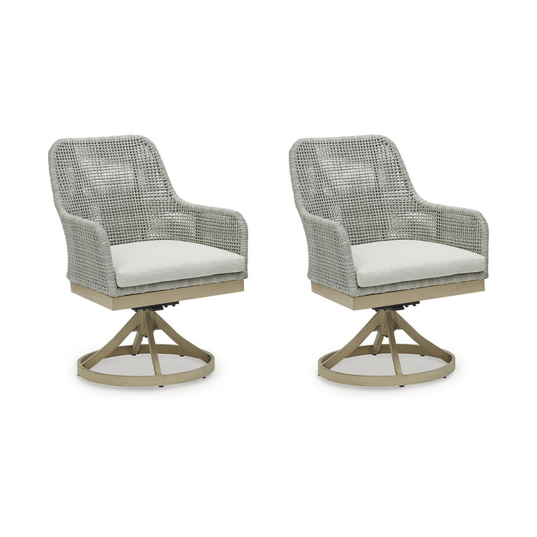 Seton Creek Outdoor Swivel Chair (set of 2) - Gray Seton Creek Outdoor Swivel Chair (set of 2) - Gray