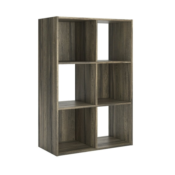 Signature Design by Ashley Shallifer 6 Cube Storage Organizer with Oak Finish