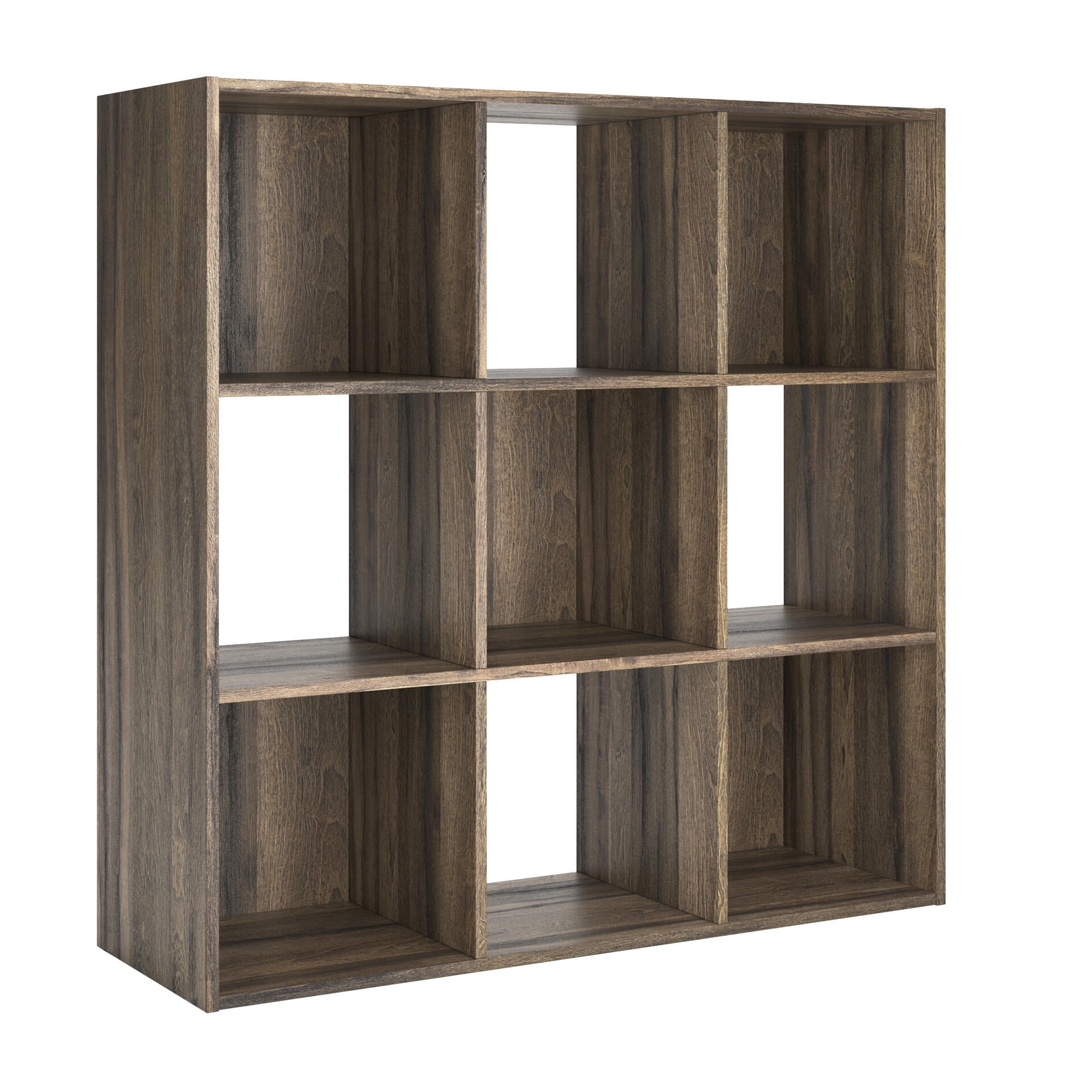 Signature Design by Ashley Shallifer 9 Cube Storage Organizer with Oak Finish