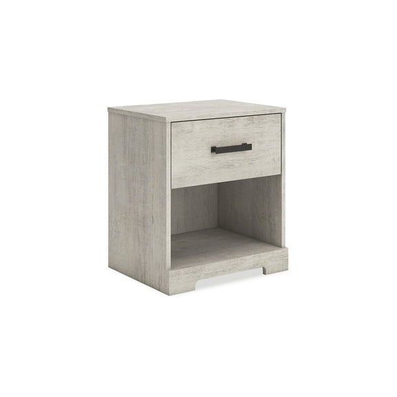 Signature Design by Ashley Shawburn 1 Drawer Nightstand, Whitewash