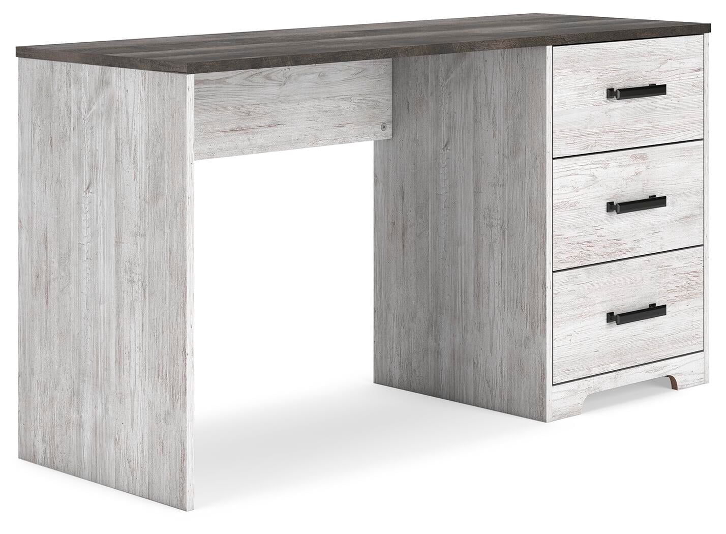 Signature Design by Ashley Shawburn 54" Farmhouse Home Office Desk, White/Charcoal Gray