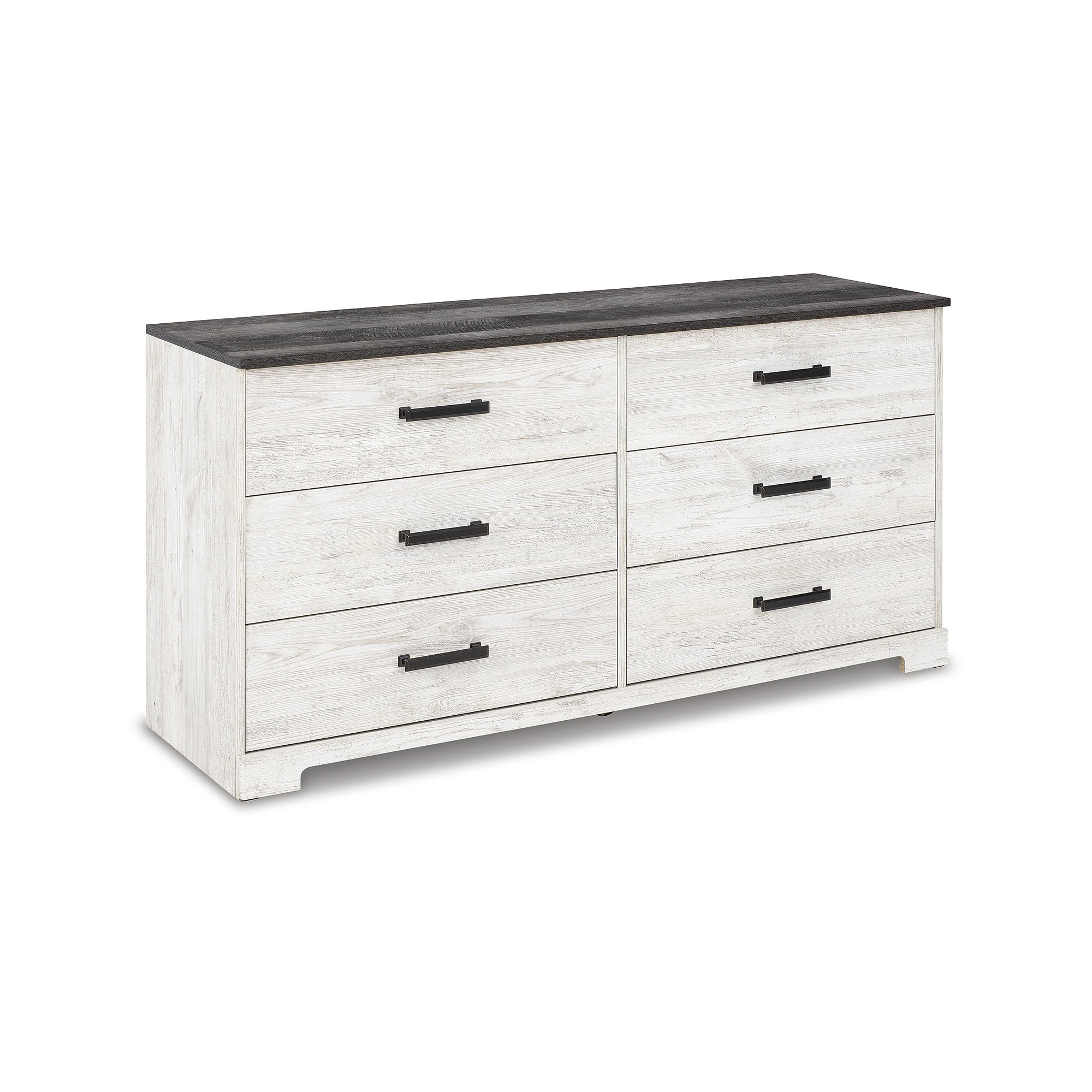 Signature Design by Ashley Shawburn Six Drawer Dresser, Two-Tone Whitewash  and Rustic Gray, Modern Farmhouse - Walmart.com