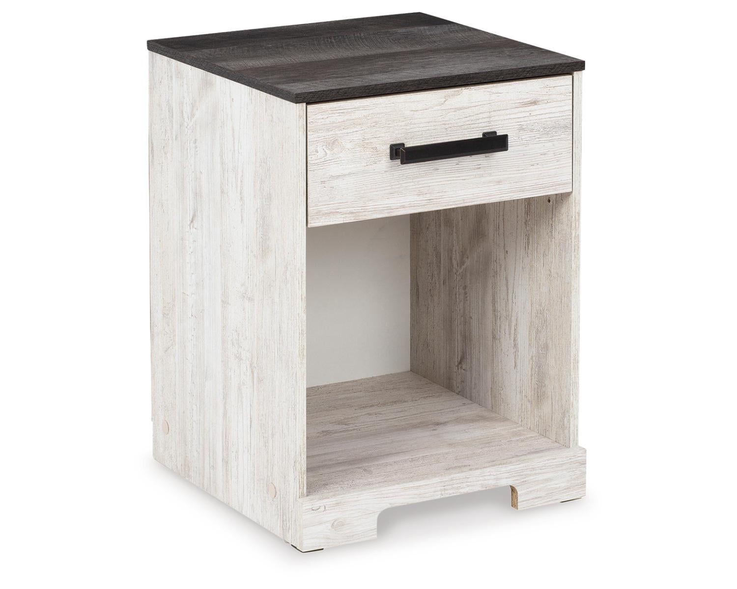 Signature Design by Ashley Shawburn One Drawer Night Stand, WhiteDark  Charcoal Gray - Walmart.com