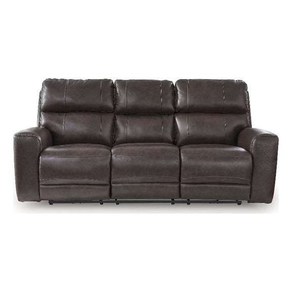 Signature Design by Ashley Side Step Brown Power Reclining Sofa