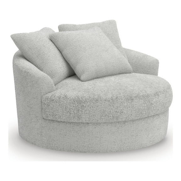 Signature Design by Ashley Snodoodle Gray Oversized Swivel Accent Chair