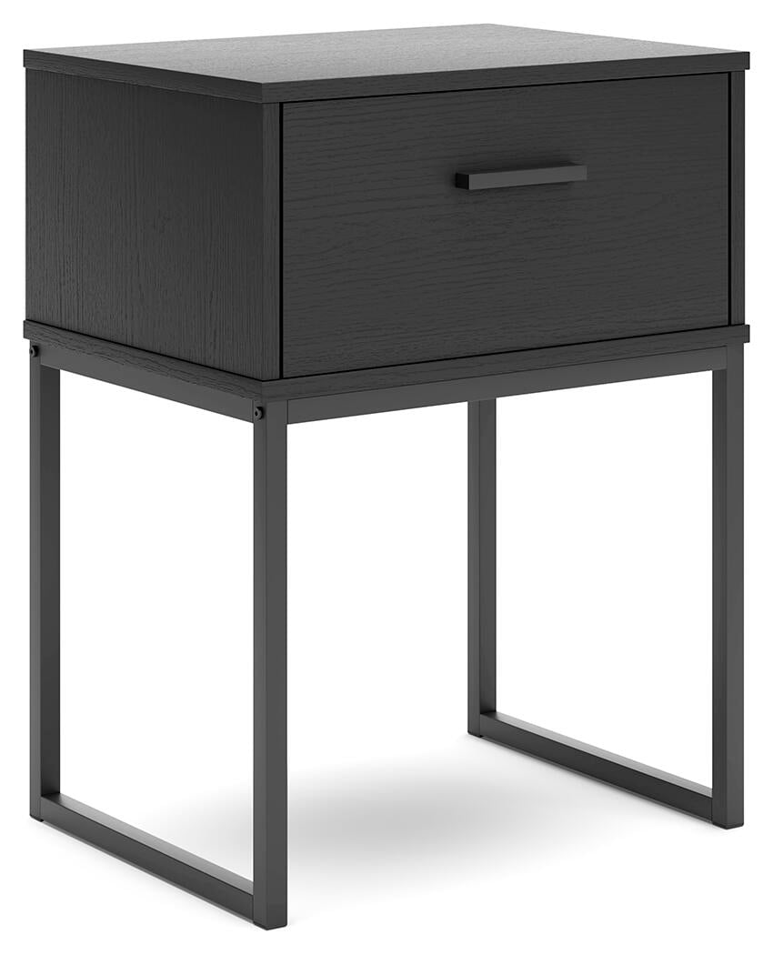 Signature Design by Ashley Socalle 1 Drawer Nightstand, Black