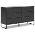 thumbnail image 1 of Signature Design by Ashley Socalle 6 Drawer Dresser, Black, 1 of 9