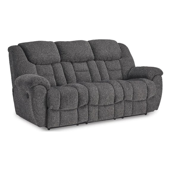 Signature Design by Ashley Solhaven Reclining Sofa in Charcoal