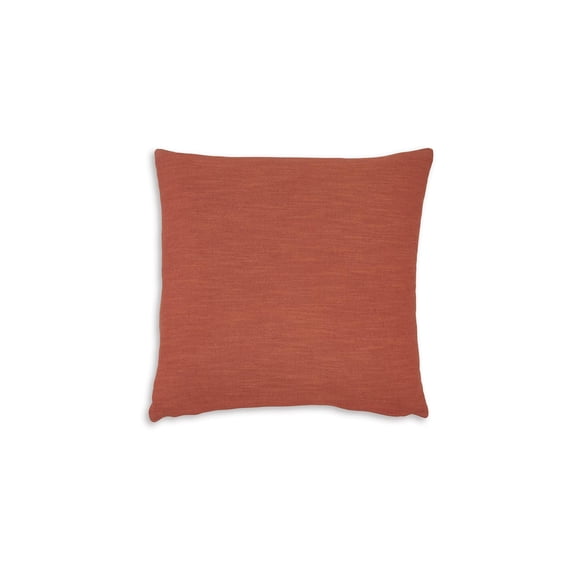 Signature Design by Ashley Solid Textured Decorative Throw Pillows, Rust, Set of 4