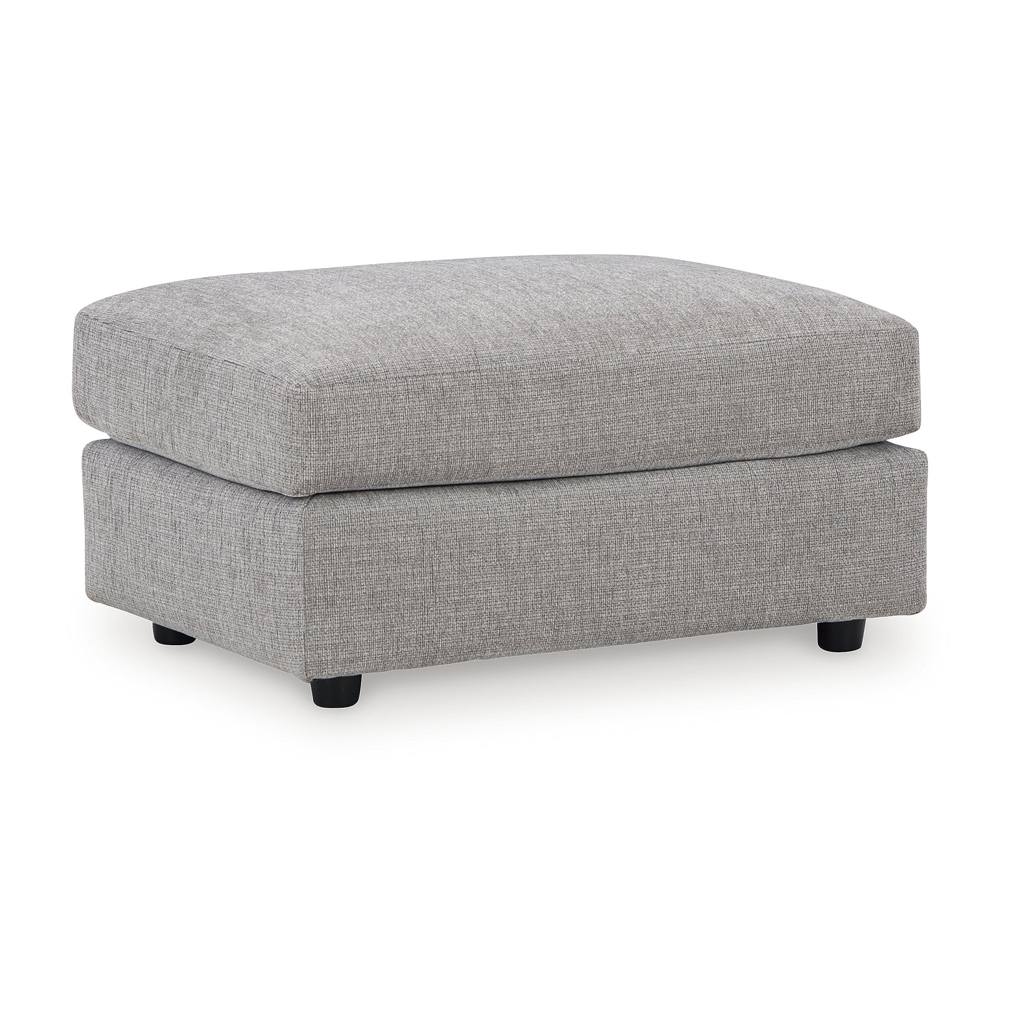 Light Gray Contemporary Rectangular Chenille Ottoman