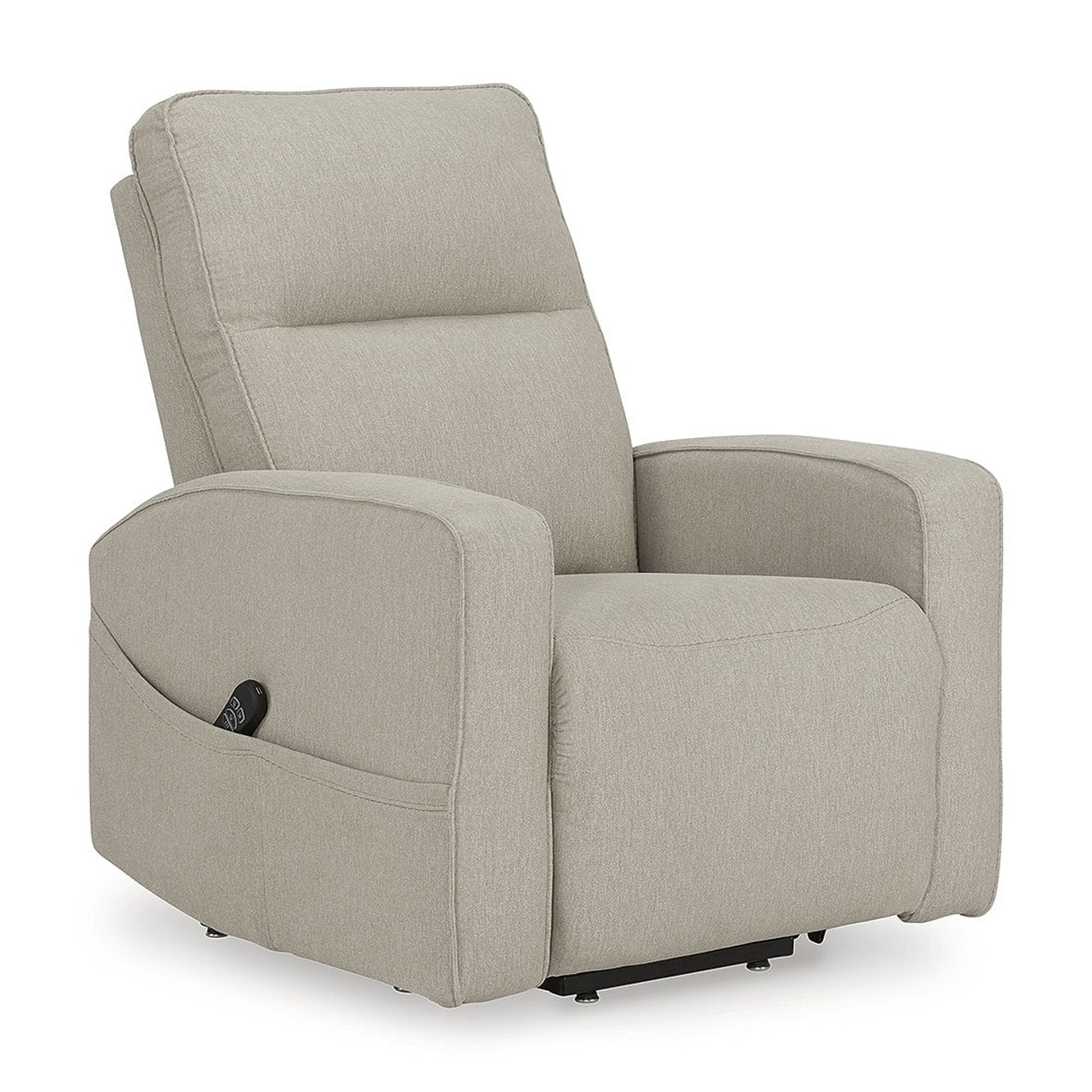 Signature Design by Ashley Starganza Power Lift Recliner Chair with Heat & Massage - Next-Gen Nuvella™ Fabric, Smoke